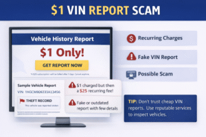$1 vin report scam