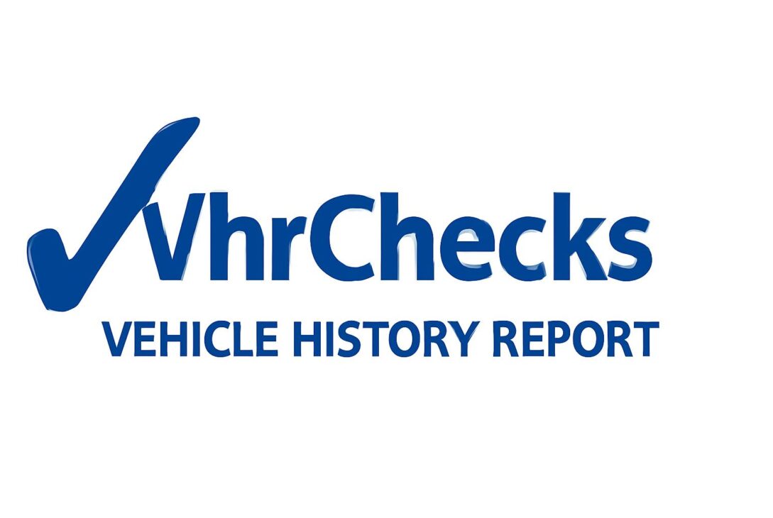 Logo for VhrChecks, a vehicle history report service. The logo features a blue checkmark on the left side, with the company name 'VhrChecks' in bold blue letters. Below the name, the tagline 'VEHICLE HISTORY REPORT' is displayed in smaller blue text, all set against a clean white background.