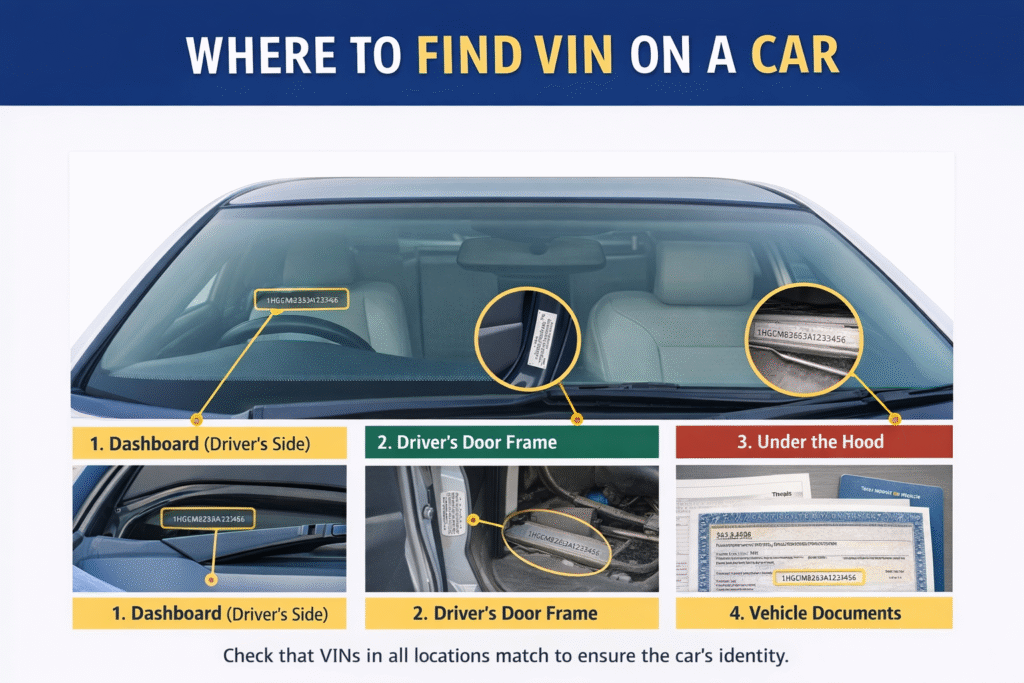 where to find vin on a car